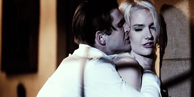 Lovelace fucks poor little soul by wall and on the couch