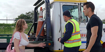 Brandy Renee gets fucked next to a bus and it is wild