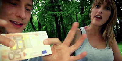 Skinny blonde agrees to fuck on the camera for some cash