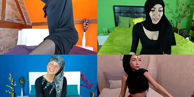 Hijabi Camgirl Quartet