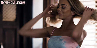 Lesbian cougars seducing lucky dude for his first threesome