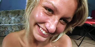 Young Blondie At The Gang Bang Bukkake