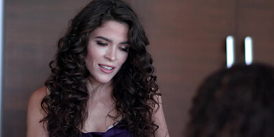 ADULT TIME - Natural Titty Nympho Victoria Voxxx Double Drilled & DOMINATED At Dinner! FULL SCENE