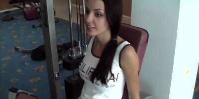 Aurita in lustful porn video showing a hot couple fucking