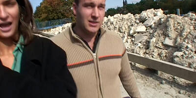 Monique in pickup porn movie with a truly hot bimbo and a guy