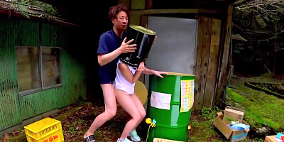 Kana Yura Outdoor Domination Threesome