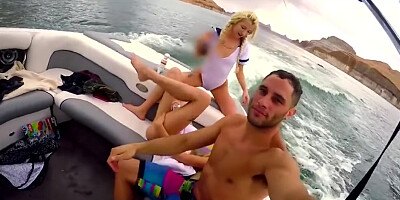 Hot Babe Copulate On Boat And Give Public Sex O