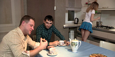 Sell Your GF - Isabel Stern - Sex dessert on a kitchen table
