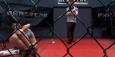 Two slutty chick are fighting for hot trophy - huge gold dildo