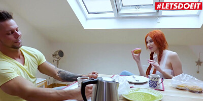 LETSDOEIT - Busty Redhead teen 18+ Tourist Want Cream On Her Donut