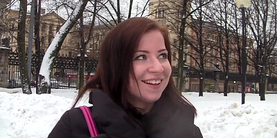 Hot redhead babe Payton getting public asshole penetration outdoors