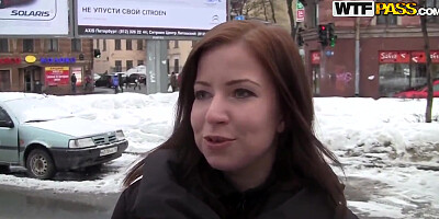 Hot redhead babe Payton getting public asshole penetration outdoors