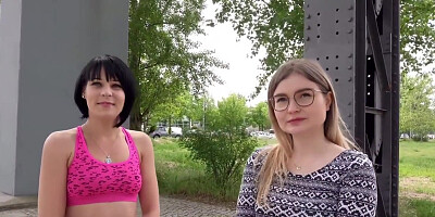 Naughty German Girls First Threesome Sex