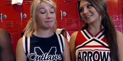 Cheerleader Jojo Kiss and Zelda Morrison tries BBC