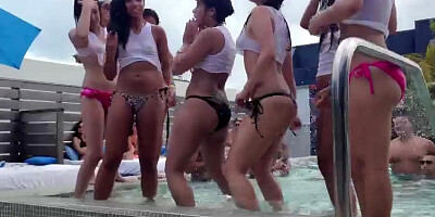 Zoey Cortes in Pool party - CrazyCollegeGFs