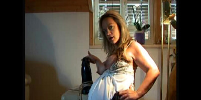 Riding a big toy with my preggo slutty cunt