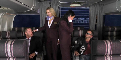 Danny Mountain, Tanya Tate, Veronica Avluv, Voodoo have sex in the plain
