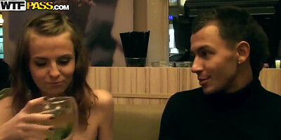 Young amateur Zanna has action in public toilet