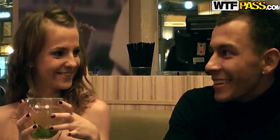 Young amateur Zanna has action in public toilet