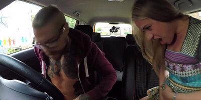 Blonde Bangs Her Colleague In Dirving School