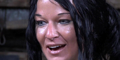 Tickled restrained submissive waterboarded