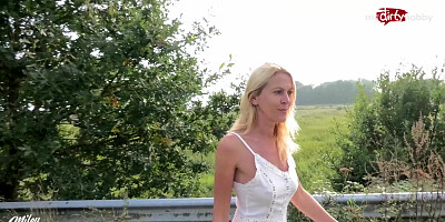 MyDirtyHobby - Hot German MILF picked up and creampied POV