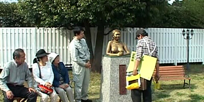 Cosplay Porn: Public Painted Statue Fuck 4