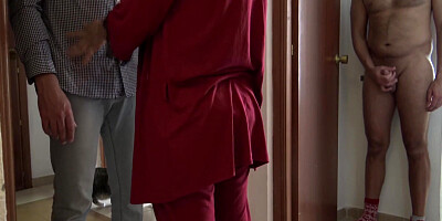 Horny Amateur Wife Seduces 18 Year Old Delivery Boy In Front Of Cuckold Husband