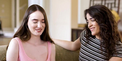 Stepdaughter and stepmom having foursome with babysitters