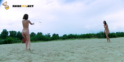 Nude Beach Lady With Her Friends