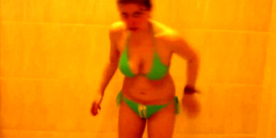 Amateur babe is filmed by her boyfriend while taking off her bra