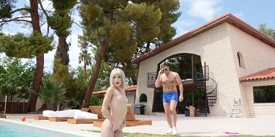 Summer screwing for a blonde starlet with a bushy muff