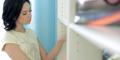 Sweet nympho takes a load of cum on face after sex