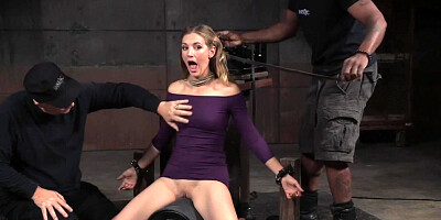 Mona Wales facefucked while tied to sybian