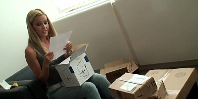Interview with beautiful blonde babe Sophie Moone at her home
