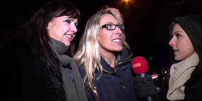 Public Interracial Milf sex