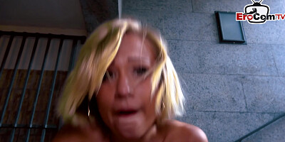 german blonde teen 18+ public pick up after disco EroCom date with public sex flashing