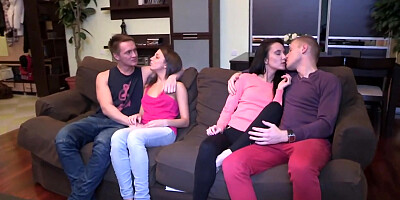 18videoz - Foxy Di - Efina - Perfect double date with swinger sex
