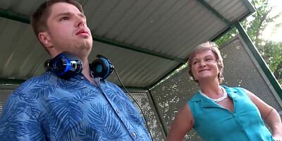 Hairy Granny Picks Up Shy Virgin Boy In The With Mature Van