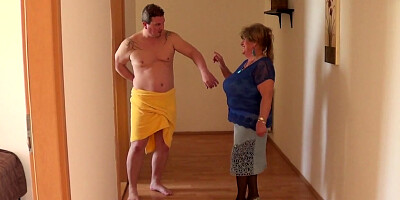 Horny Oma Sucks A Huge Cock Then Rides It Like A Star - DeutscheOmas