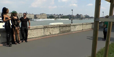 Mistress In Leather Makes Slave Fuck In Public With Fetish Liza