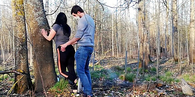 Step brother fucked stepsister in a barbecue forest in coronavirus epidemic 2020