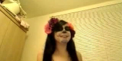 GF gets nude and horny on Halloween
