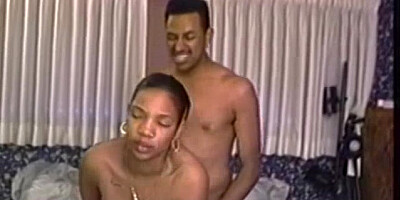 Vintage ebony amateur bouncing on hard cock