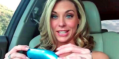 Michelle Monroe indulges in hot masturbation while sitting in car