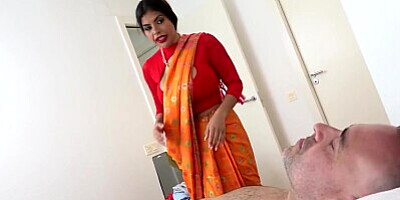 Big Boobs Indian MILF mom got her pussy fucked by old man