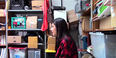 Audrey Royal - Shoplifter Agrees To Suck Off Two Cocks To Escape Jail
