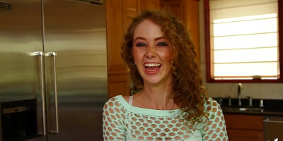 1000Facials Red head Kimber Day is full of cream!
