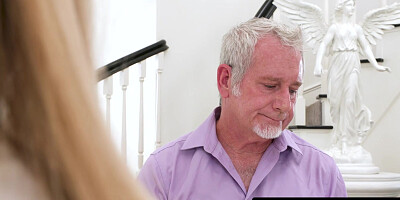 DEVILS FILM - Horny teen 18+ Khloe Kapri Gets Her Asshole Plumbed By Her Old Stepdad