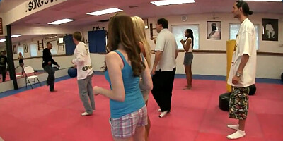 Gianna Michaels, Jessica Lynn, Nikki Rhodes have kung fu lesson